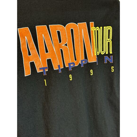 Vintage 1990's Aaron Tippin "Looking Back at Myself" T Shirt Men's Large READ - Picture 5 of 9